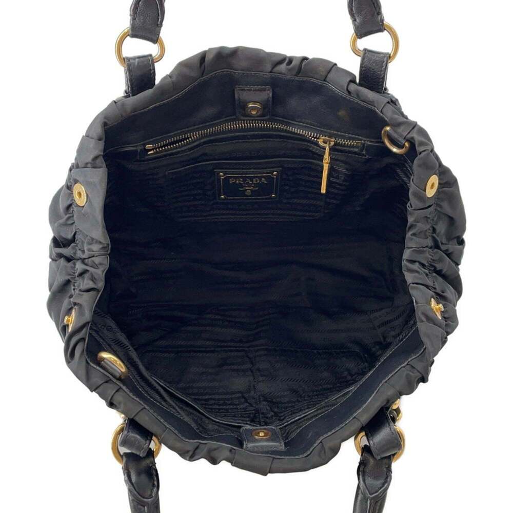 Prada Gathered Nylon Tote Bag BN2346 PRADA 2-Way Black - Picture 6 of 16